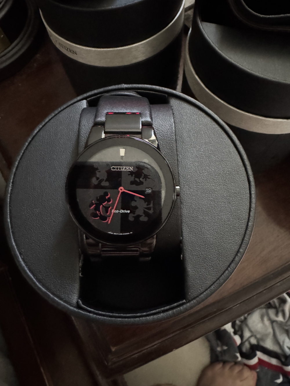 Citizen Black Watch with Red Accents Mickey